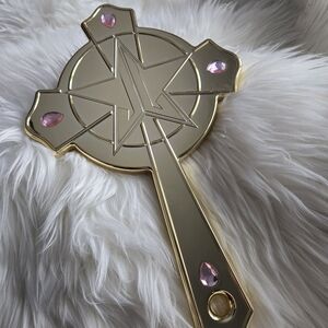Jeffree Star Cosmetics Pink Religion Gold Cross Mirror
